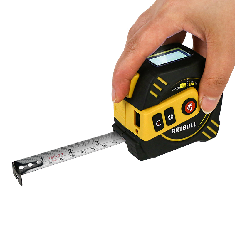 Laser Distance Measure - 3in1 Multifunction Laser Tape Rangefinder 40m