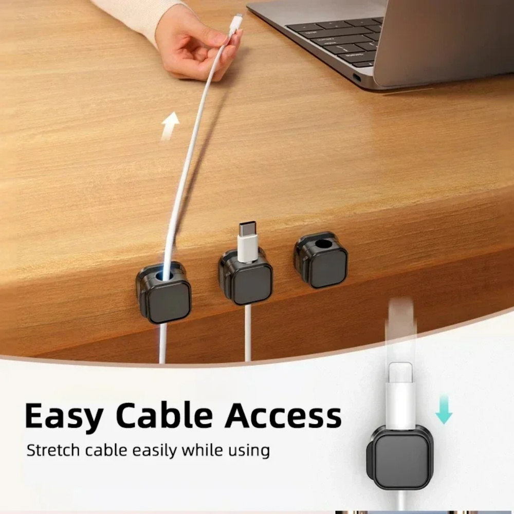 Magnetic Charging Cable - Magnetic Cable Clip Organizer Adjustable Adhesive