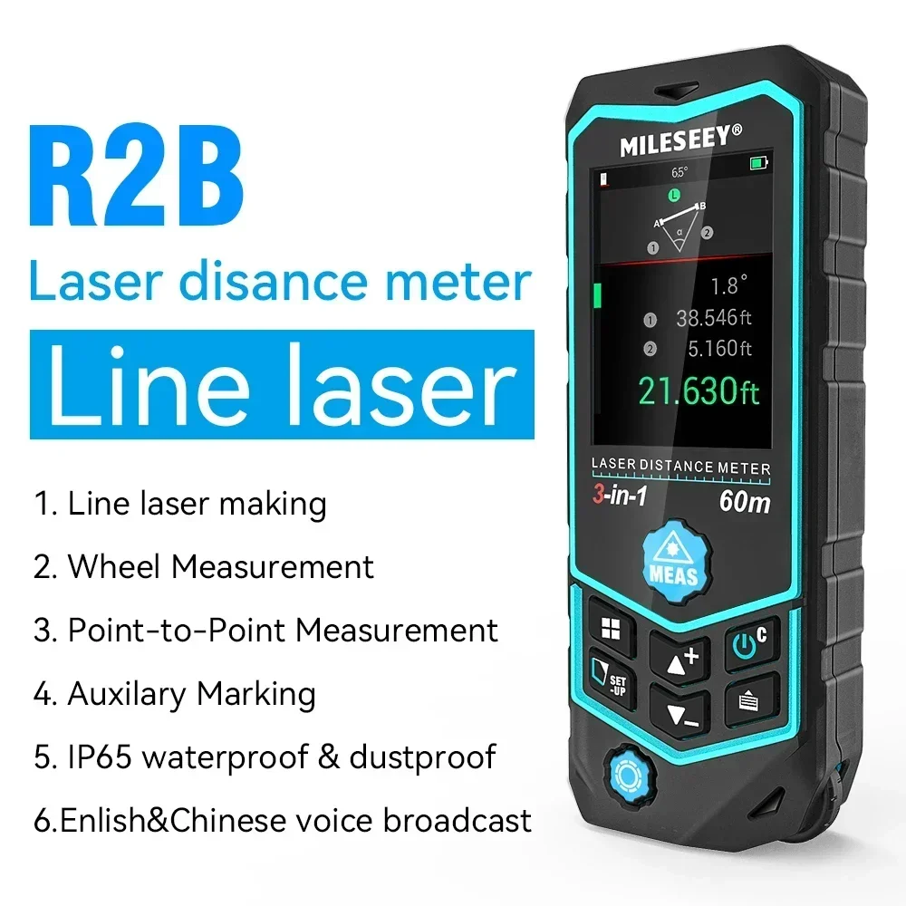 Mileseey R2B 60M USB Charging  - Laser Distance Measure 评论和价格