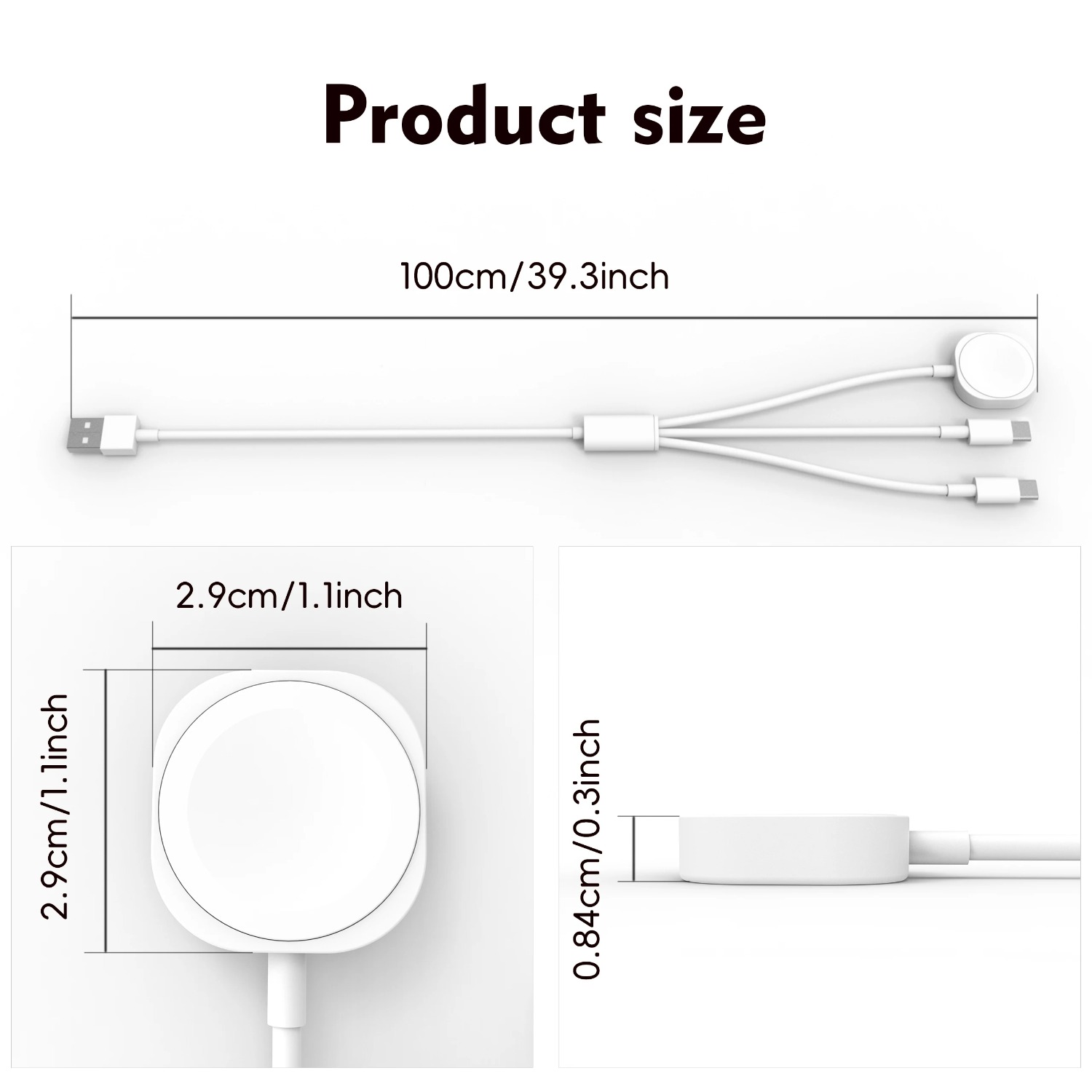 3 in 1  Magnetic Watch Charger - Magnetic Charging Cable 评论和价格