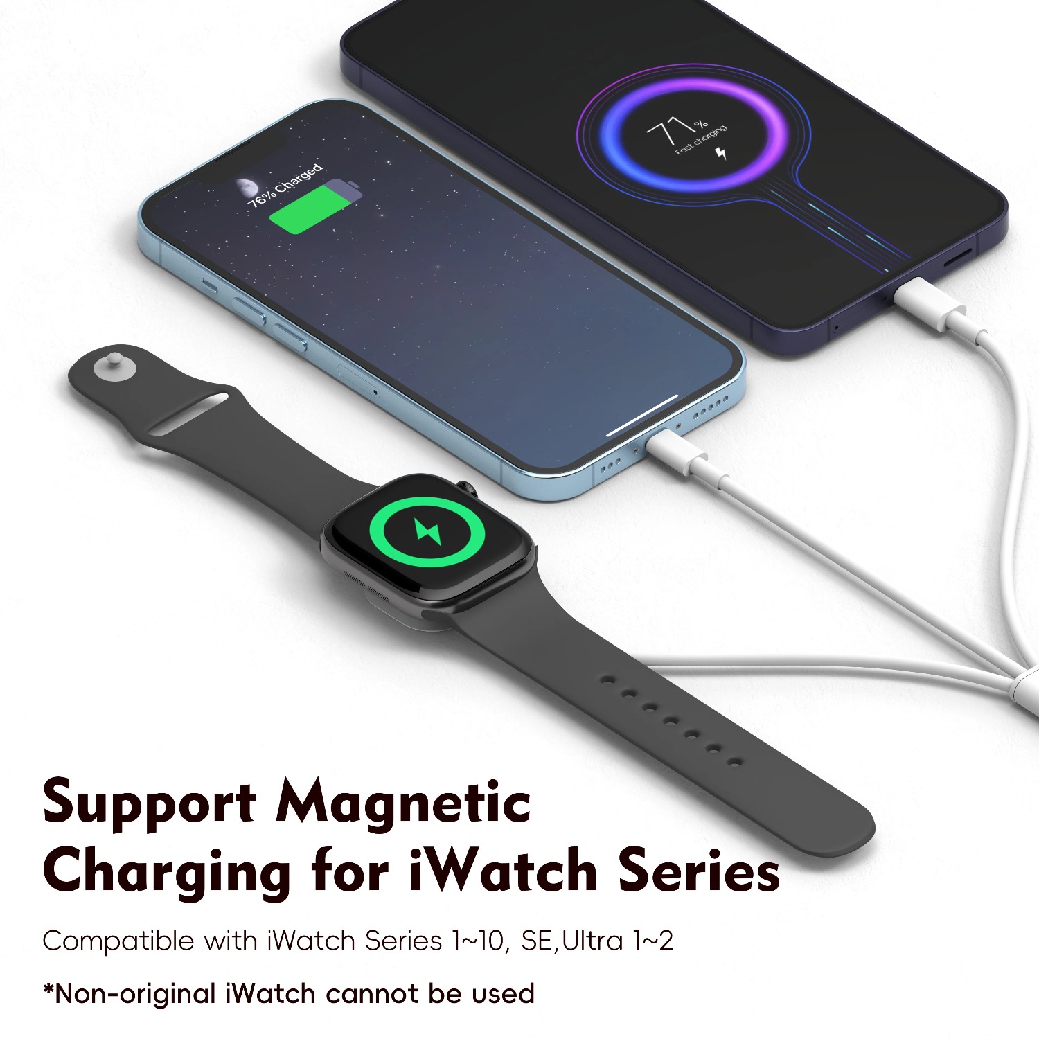 3 in 1  Magnetic Watch Charger - Magnetic Charging Cable 评论和价格